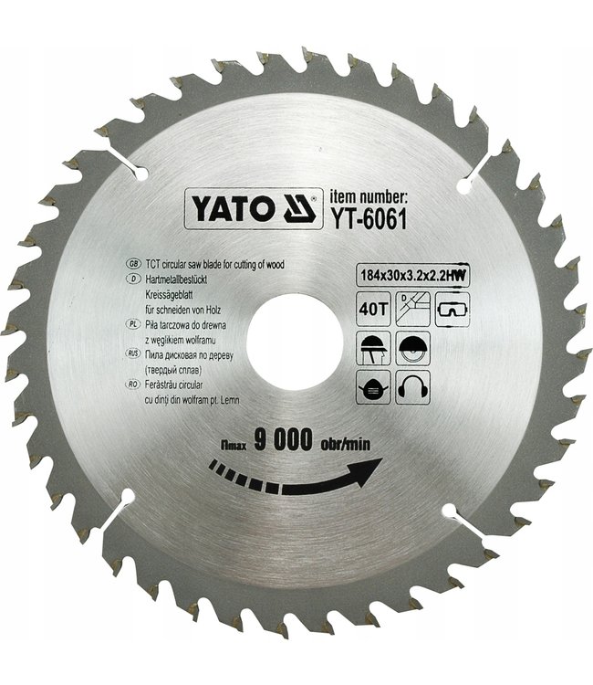 YATO YATO Cirkelzaagblad Ø184 mm - 40 T - binnendiameter 30 mm