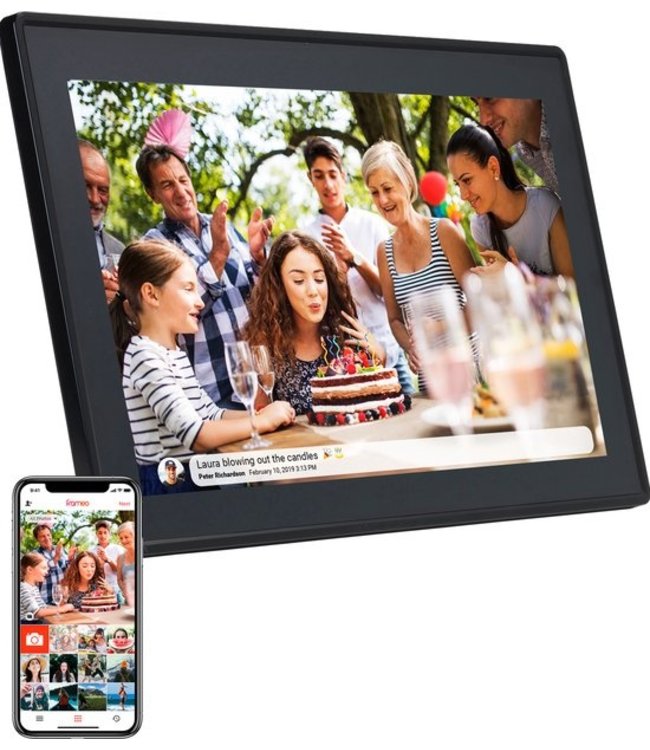 Denver Digitale Fotolijst 15.6 inch FULL HD - Frameo App - Fotokader - 8GB - IPS Touchscreen - PFF1514 - Zwart