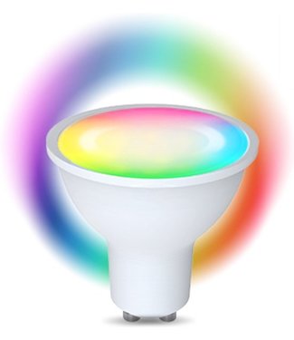 Denver Denver SHL-450 - Wifi LED lamp - GU10 - RGB kleuren - Dimbaar - Tuya compatible - Denver Smart Home App - Bedienbaar met Alexa - werkt met Google assistant