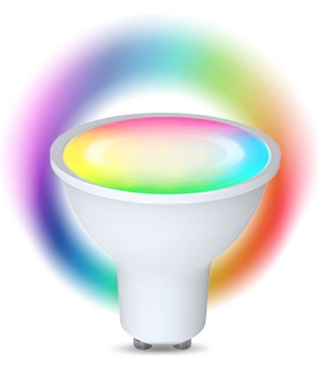 Denver SHL-450 - Wifi LED lamp - GU10 - RGB kleuren - Dimbaar - Tuya compatible - Denver Smart Home App - Bedienbaar met Alexa - werkt met Google assistant