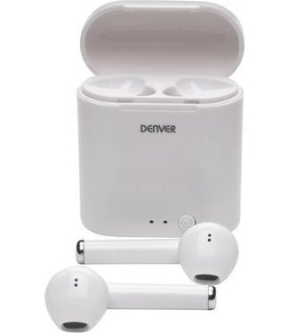 Denver Denver Draadloze Oordopjes met Oplaad Case - Earbuds Wireless - Bluetooth - TWE36 - Wit