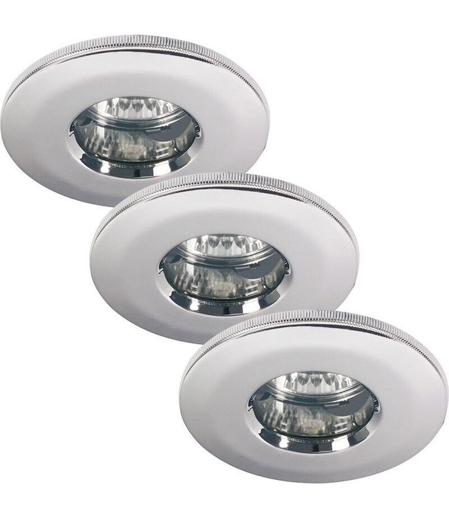 EBL set LED zwenkbaar 3x4,5 W 230 V GU10 51 mm chroom/metaal