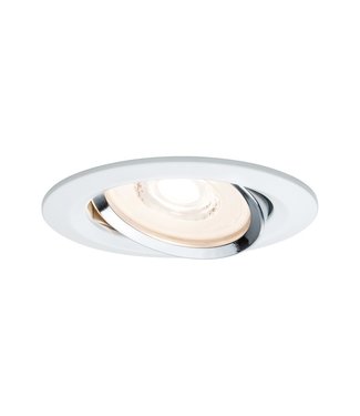 Generic Premium EBL set reflector coin rond zwk dimbaar LED 1x6,8W 230V wit chroom/alu
