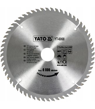 YATO YATO Cirkelzaagblad Ø210 mm - 60T - binnendiameter 30 mm