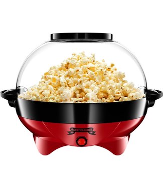 Gadgy Gadgy Popcorn Machine - Anti-Aanbaklaag - 5 liter - Rood