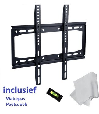 Molisan Universele TV Muurbeugel- 26 t/m 60 inch Muur Steun Ophang Beugel TV Wandhouder extra plat / Inclusief poetsdoekje, waterpas