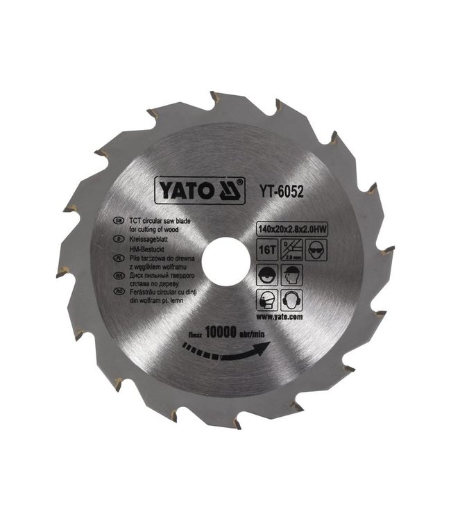 YATO Cirkelzaagblad Ø140 mm - 16T - binnendiameter 20 mm