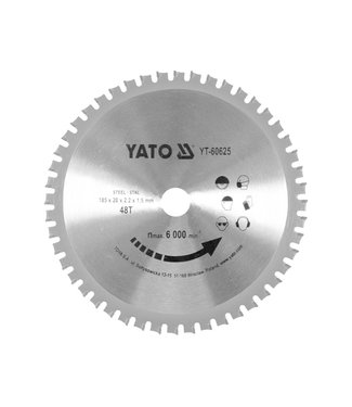 YATO YATO Cirkelzaagblad Ø185 mm - 48T - binnendiameter 20 mm - Voor Staal