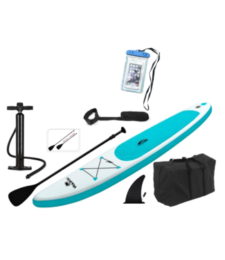 Wakiki Wakiki Sup board  320cm incl. Waterproof telefoonhoesje Blauw