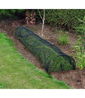 Merkloos 2x Kweektunnel met zwart gaasnet - Voor 6 meter -  300x45x45 cm