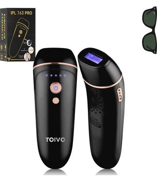 Toivo Toivo ipl 763 Pro lichtontharingsapparaat - Zwart - 900.000 Flitsen - Incl. Beschermingsbril