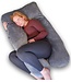 EL Life EL Life zwangerschapskussen XXL U-vorm - Voedingskussen - Zijslaapkussen - Lichaamskussen - Body Pillow - Afneembare Minky Fleece Hoes - 140x80cm - Grijs