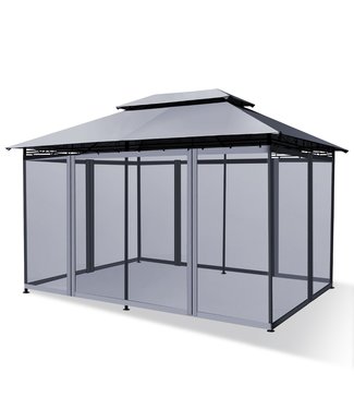 Coast Coast Outdoor Paviljoen - Weerbestendig - 3,9 x 2,9 x 2,7 m - Grijs