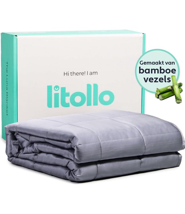 Litollo Verzwaringsdeken - 6 kg - Bamboe - 150x200 cm - Grijs