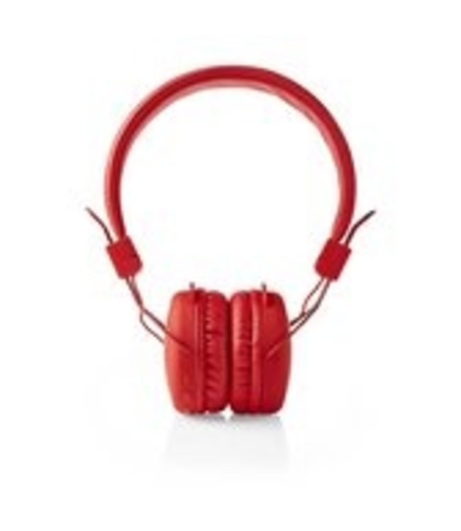 Nedis Draadloze Koptelefoon | Bluetooth | On-ear | Opvouwbaar | Lichtgewicht | 40 mm Drivers | Diepe Bas | Rood