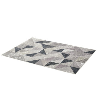 HOMdotCOM HOMdotCOM vloerkleed in trendy design met geometrische vormen grijs+zwart 120 x 170 cm
