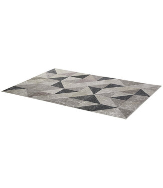 HOMdotCOM HOMdotCOM vloerkleed in trendy design met geometrische vormen grijs+zwart 230 x 160 cm
