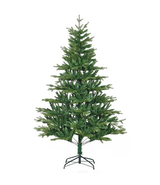 HOMdotCOM HOMdotCOM kerstboom met realistische uitstraling, weelderige takken, vlamvertragend plastic, groen, 1,30 x 2m