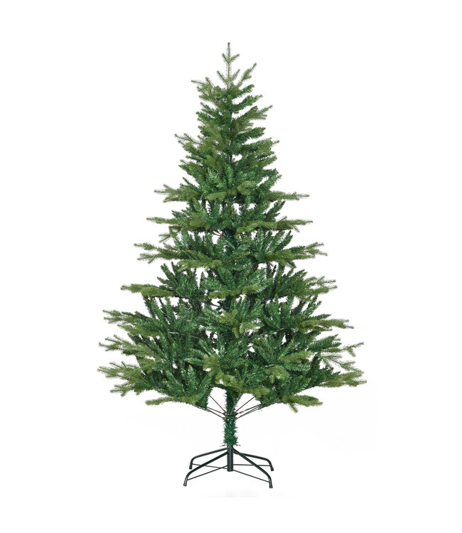 HOMdotCOM kerstboom met realistische uitstraling, weelderige takken, vlamvertragend plastic, groen, 1,30 x 2m