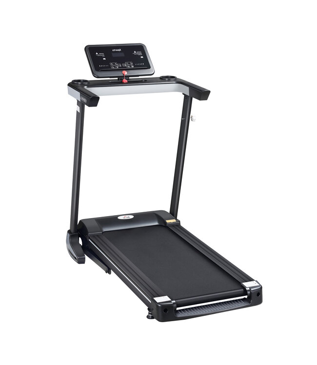 HOMdotCOM Gemotoriseerde loopband, fitnessapparatuur, opvouwbaar, met houder voor mobiele telefoon