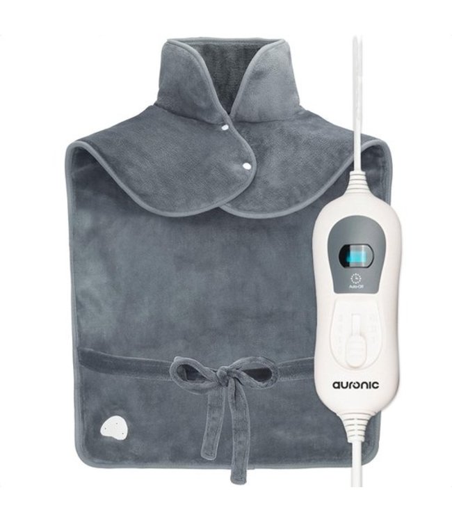 Auronic Auronic Elektrisch Warmtevest - Voor Nek en Schouders - Wasbaar - Grijs