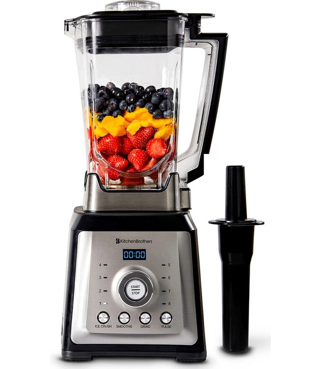 KitchenBrothers Power Blender - Smoothie Maker - IJscrusher - RVS