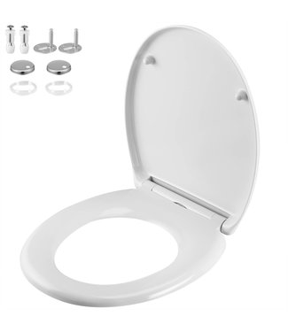 Casaria Casaria Wc Bril Duroplastic Soft-close Badkamer Toiletbril Antibacterieel Wit