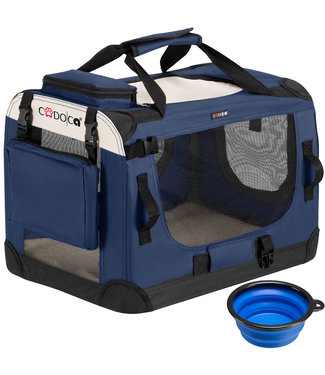 Cadoca Hondentransportbox Marine Blauw S 50x34x36cm