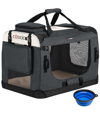 Cadoca Hondentransportbox Anthrazit M 60x42x42cm