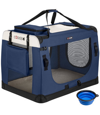 Cadoca Hondentransportbox Blauw XL 82x59x59cm