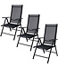 Casaria Casaria Aluminium Tuinstoelen - 3 stuks - Inklapbaar - Antraciet