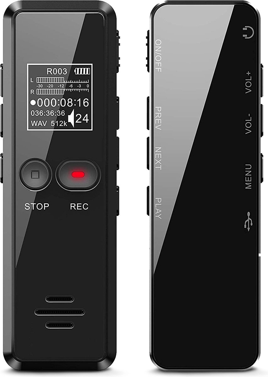 Koop Tweedekans Auronic Digitale Voice Recorder Dictafoon 8GB Opslag Ruisonderdrukking