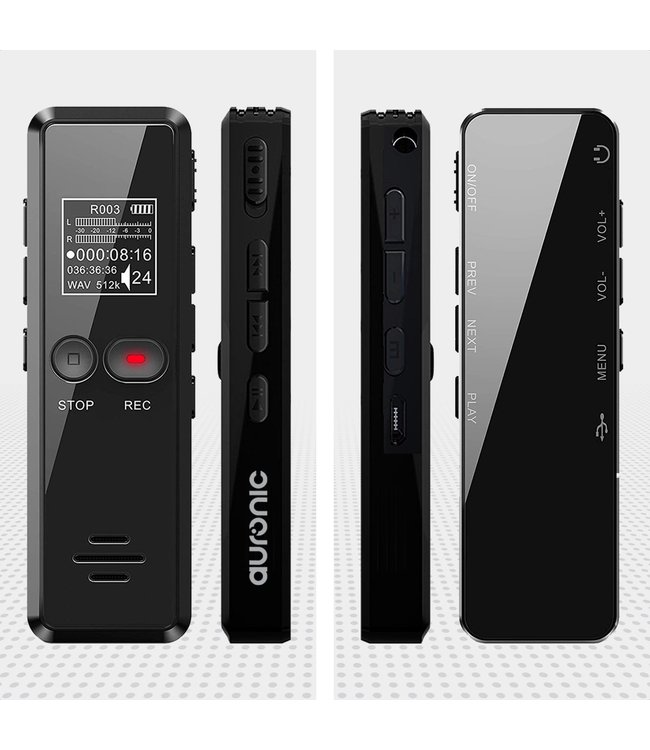Koop Tweedekans Auronic Digitale Voice Recorder Dictafoon 8GB