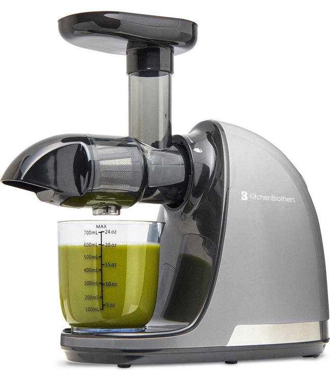 KitchenBrothers Slowjuicer - 700ml - Grijs - Horizontaal