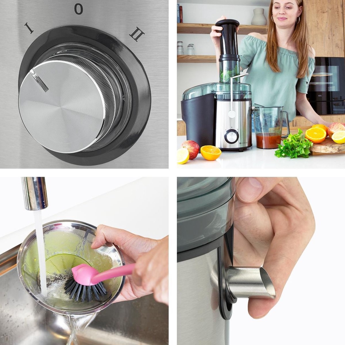 Koop Tweedekans KitchenBrothers Sapcentrifuge Voor Groenten en Fruit Juicer met