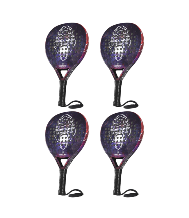 Matchu Sports - Padel Racket - Gorilla - 3K Carbon - Voordeelset van 4