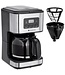 KitchenBrothers KitchenBrothers Koffiezetapparaat - Koffiemachine incl. Glazen Kan - 1,5L - Herbruikbare filter - Timerfunctie - Zwart/RVS