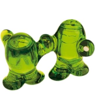 Koziol Koziol STEP 'N PEP Peper en Zout Set - Poppetjes - Transparant - Design - Groen