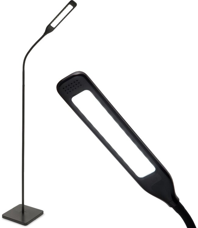 Auronic Staande Lamp - LED Vloerlamp - Geschikt voor Woonkamer - Dimbaar - Zwart