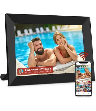 AyeWay AyeWay Digitale Fotolijst - Foto's & Video's - 10,1 Inch – Frameo - App – Wifi - Touchscreen