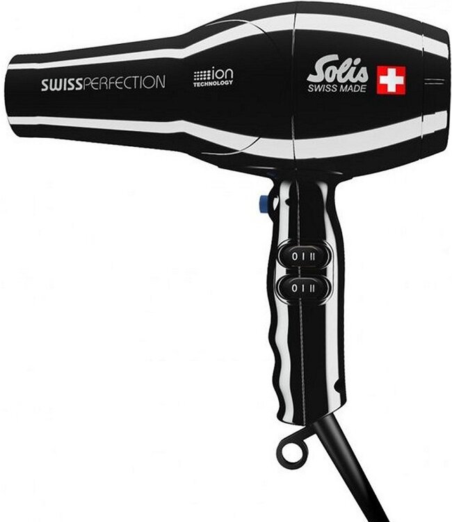 Solis Swiss Perfection 440 Föhn - Professionele Haardroger met Diffuser - 2300 Watt - Zwart