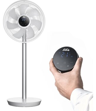 Solis Solis Eco Silent 7584 Statiefventilator - Ventilator Staand Met Afstandsbediening - Extreem Stil - 88 cm Hoog - Zilver