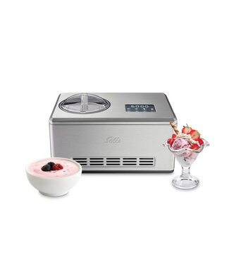 Solis Solis Gelateria Pro Touch 8502 IJsmachine Zelf Vriezend - Ice Cream Machine en Yoghurtmaker - RVS - Zilver