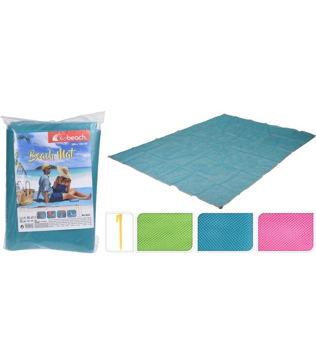 Pro Beach Strandmat zandvrij 200x150cm (1 stuk) assorti