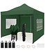 LifeGoods LifeGoods Partytent - 3x3 m - Zijwanden - Easy Up- Donkergroen