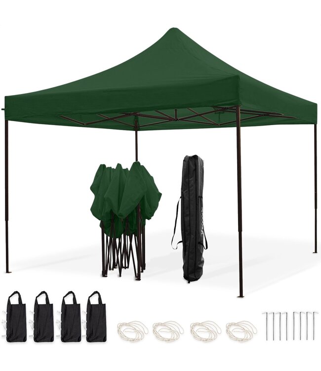 LifeGoods LifeGoods Partytent - 3x3 m - Easy Up - Donkergroen