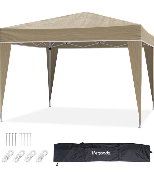 LifeGoods LifeGoods Partytent - 3x3 m - Easy Up - Beige