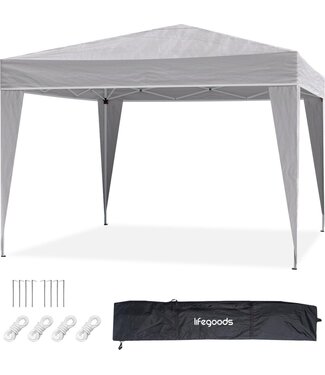 LifeGoods LifeGoods Partytent - 3x3 m - Easy Up - Grijs