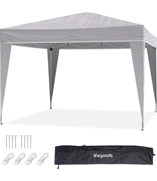 LifeGoods LifeGoods Partytent - 3x3 m - Easy Up - Grijs