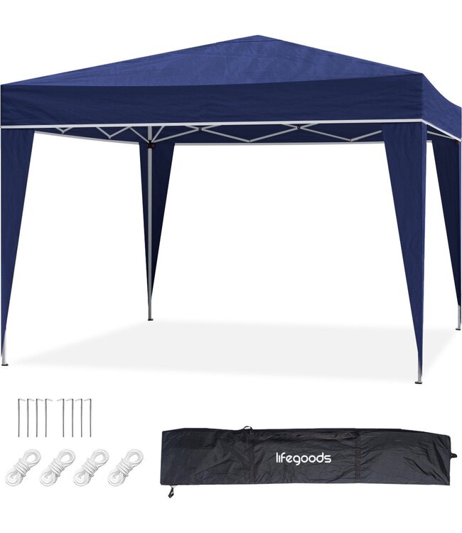 LifeGoods LifeGoods Partytent - 3x3 m - Easy Up - Blauw